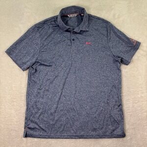 Black Clover Mens Medium Pine Dunes Polo Shirt Golf Live Lucky Athletic Heather